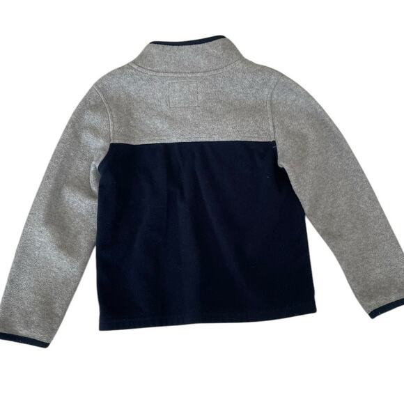 Vintage Oshkosh Toddler‎ Sweatshirt Navy Gray Block Fleece Minimalistic Fleece - Picture 3 of 7